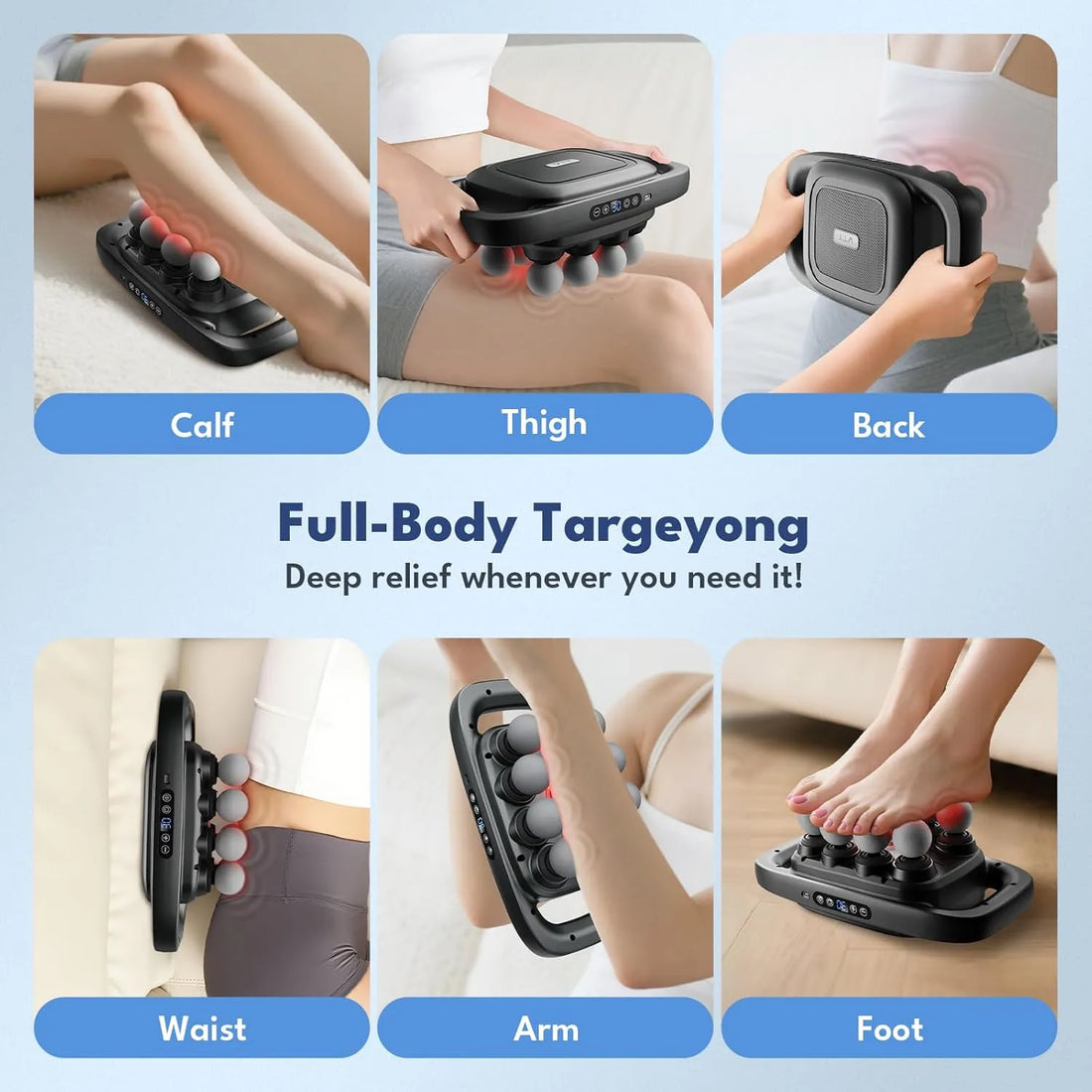 8 Head Massage Gun for Back, Shoulders, Legs, & Muscle Pain Relief  SKU: WB-UA1796